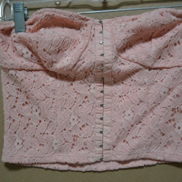 NWT Lily White Pink Corset Size M & XS - Picture 4 of 6